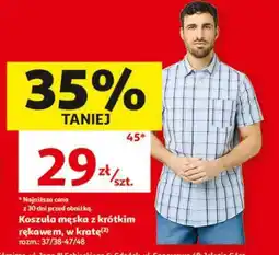 Auchan Koszula męska z krótkim rękawem, w kratę oferta