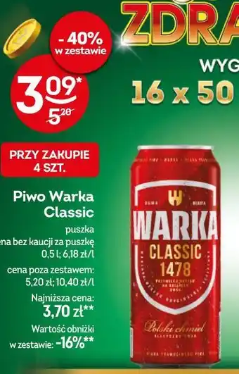 Piwo Warka Classic