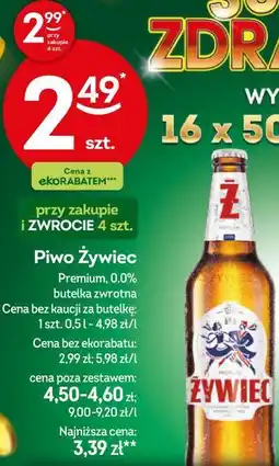 Żabka Piwo Żywiec Premium, 0.0% oferta