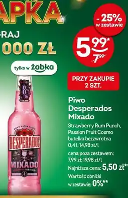 Żabka Piwo Desperados Mixado Strawberry Rum Punch, Passion Fruit Cosmo oferta