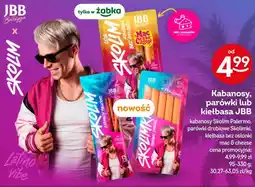 Żabka Kabanosy, parówki lub kiełbasa JBB oferta