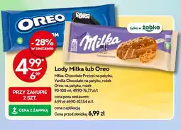 Żabka Lody Milka lub Oreo oferta