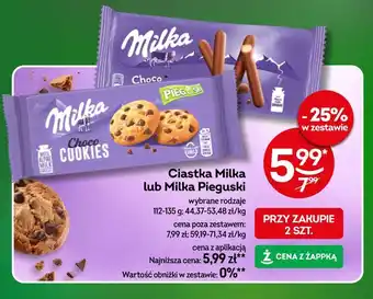 Żabka Ciastka Milka lub Milka Pieguski oferta