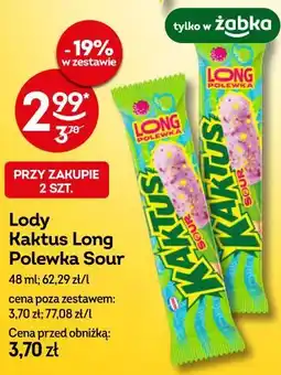 Żabka Lody Kaktus Long Polewka Sour oferta