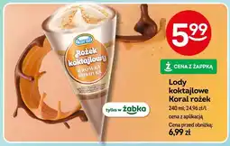 Żabka Lody koktajlowe Koral rożek oferta