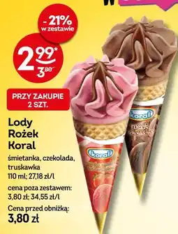 Żabka Lody Rożek Koral oferta