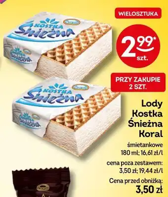 Żabka Lody Kostka Śnieżna Koral oferta