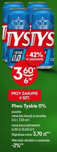 Żabka Piwo Tyskie 0% oferta