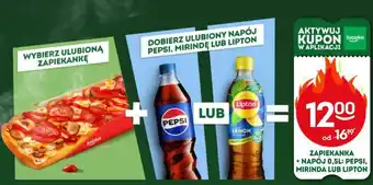Żabka ZAPIEKANKA + NAPÓJ 0,5L: PEPSI, MIRINDA LUB LIPTON oferta