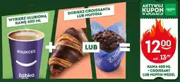 Żabka Kawa 400 ml + Croissant lub Muffin Wedel oferta
