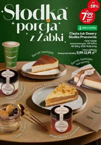 Żabka Ciasta lub Desery Słodka Pracownia oferta