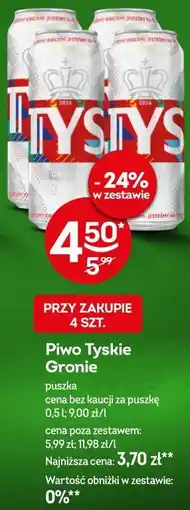 Żabka Piwo Tyskie Gronie oferta