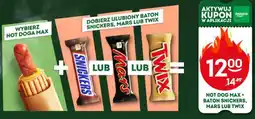 Żabka Hot Dog Max + Baton Snickers, Mars lub Twix oferta