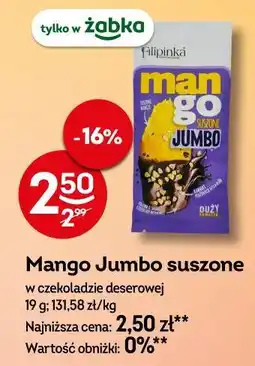 Żabka Mango Jumbo suszone w czekoladzie deserowej Filipinka oferta