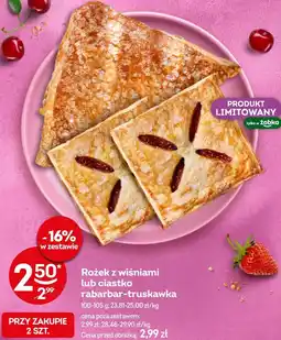 Żabka Rożek z wiśniami lub ciastko rabarbar-truskawka oferta