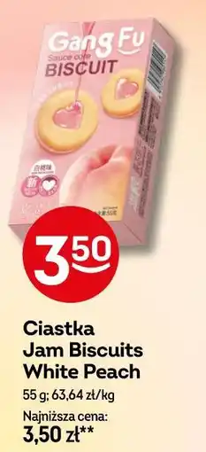 Żabka Ciastka Jam Biscuits White Peach oferta
