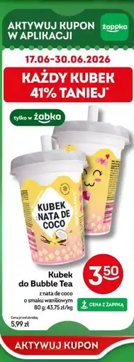Żabka Kubek do Bubble Tea z nata de coco o smaku waniliowym oferta