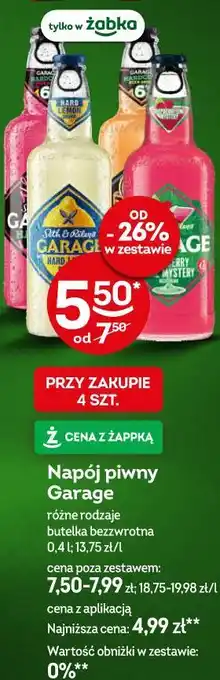 Żabka Napój piwny Garage oferta