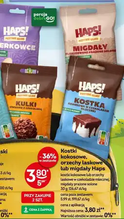 Żabka Kostki kokosowe, orzechy laskowe lub migdały Haps oferta