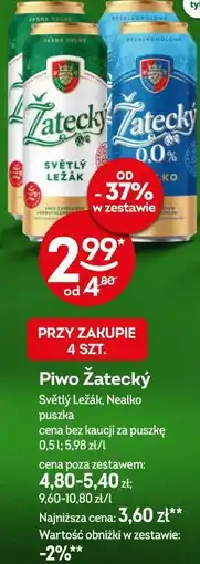 Żabka Piwo Žatecký Světlý Ležák, Nealko oferta