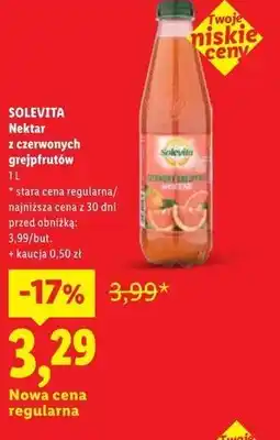 Lidl SOLEVITA Nektar z czerwonych grejpfrutów oferta