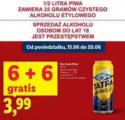 Lidl Tatra Jasne Pełne oferta