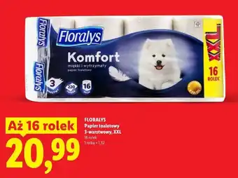 Lidl FLORALYS Papier toaletowy 3-warstwowy, XXL oferta