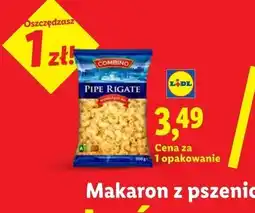 Lidl Combino Makaron z pszenicy durum Pipe Rigate oferta