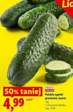 Lidl Polskie ogórki gruntowe, luzem oferta