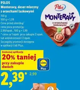 Lidl Pilos Monteravy, deser mleczny z orzechami laskowymi oferta