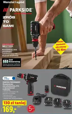 Lidl PARKSIDE PERFORMANCE Akumulatorowa wiertarkowkrętarka, 12 V oferta