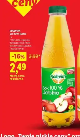 Lidl Solevita Sok 100% jabłko oferta