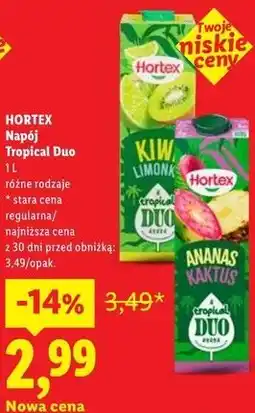 Lidl HORTEX Napój Tropical Duo oferta