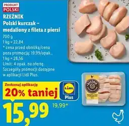 Lidl RZEŹNIK Polski kurczak - medaliony z fileta z piersi oferta