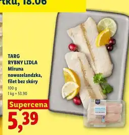 Lidl TARG RYBNY LIDLA Miruna nowozelandzka, filet bez skóry oferta