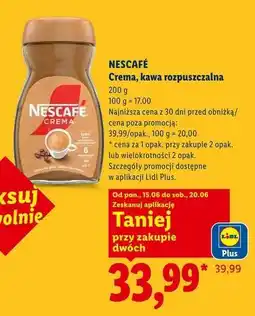 Lidl NESCAFÉ Crema, kawa rozpuszczalna oferta