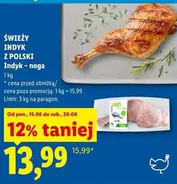 Lidl Świeży indyk z Polski - noga oferta