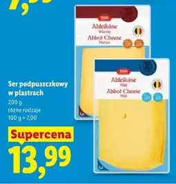 Lidl Abbot Cheese Ser podpuszczkowy w plastrach oferta