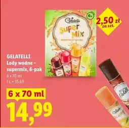 Lidl Gelatelli Lody wodne - supermix, 6-pak oferta