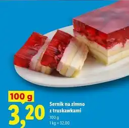 Lidl Sernik na zimno z truskawkami oferta