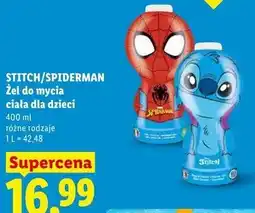 Lidl STITCH/SPIDERMAN Żel do mycia ciała dla dzieci oferta