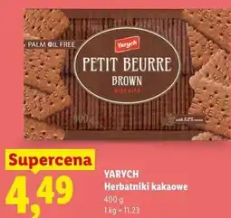 Lidl YARYCH Herbatniki kakaowe oferta
