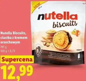 Lidl Nutella Biscuits, ciastka z kremem orzechowym oferta