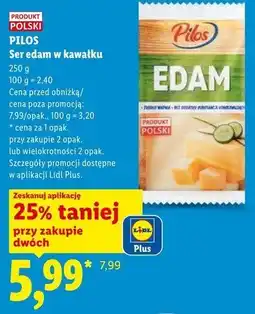 Lidl Pilos Ser edam w kawałku oferta