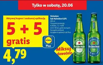 Lidl Heineken lub Heineken 0,0% oferta