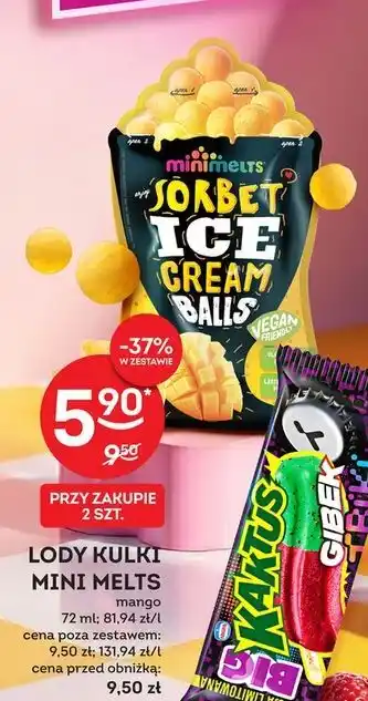 Żabka Lody kulki Mini Melts mango oferta