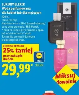 Lidl LUXURY ELIXIR Woda perfumowana dla kobiet lub dla mężczyzn oferta
