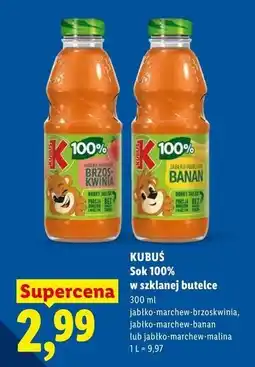Lidl KUBUŚ Sok 100% w szklanej butelce oferta