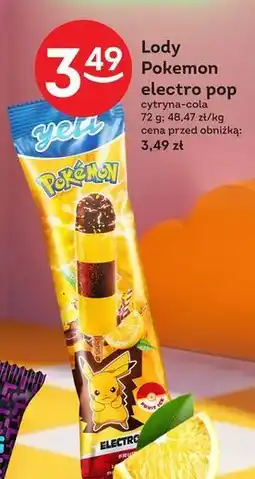 Żabka Lody Pokemon electro pop cytryna-cola oferta