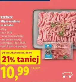 Lidl RZEŹNIK Mięso mielone ze schabu oferta